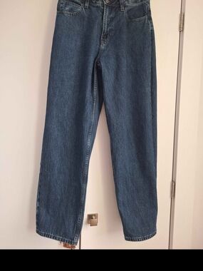 JW ANDERSON Women's Barrel-Leg Denim Jeans - Dark Blue